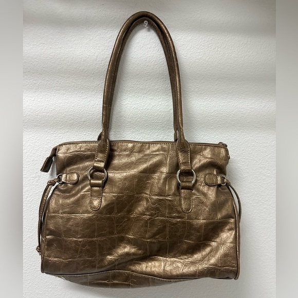 Alfred Dunner Metallic Brown Shoulder Bag - Picture 1 of 6